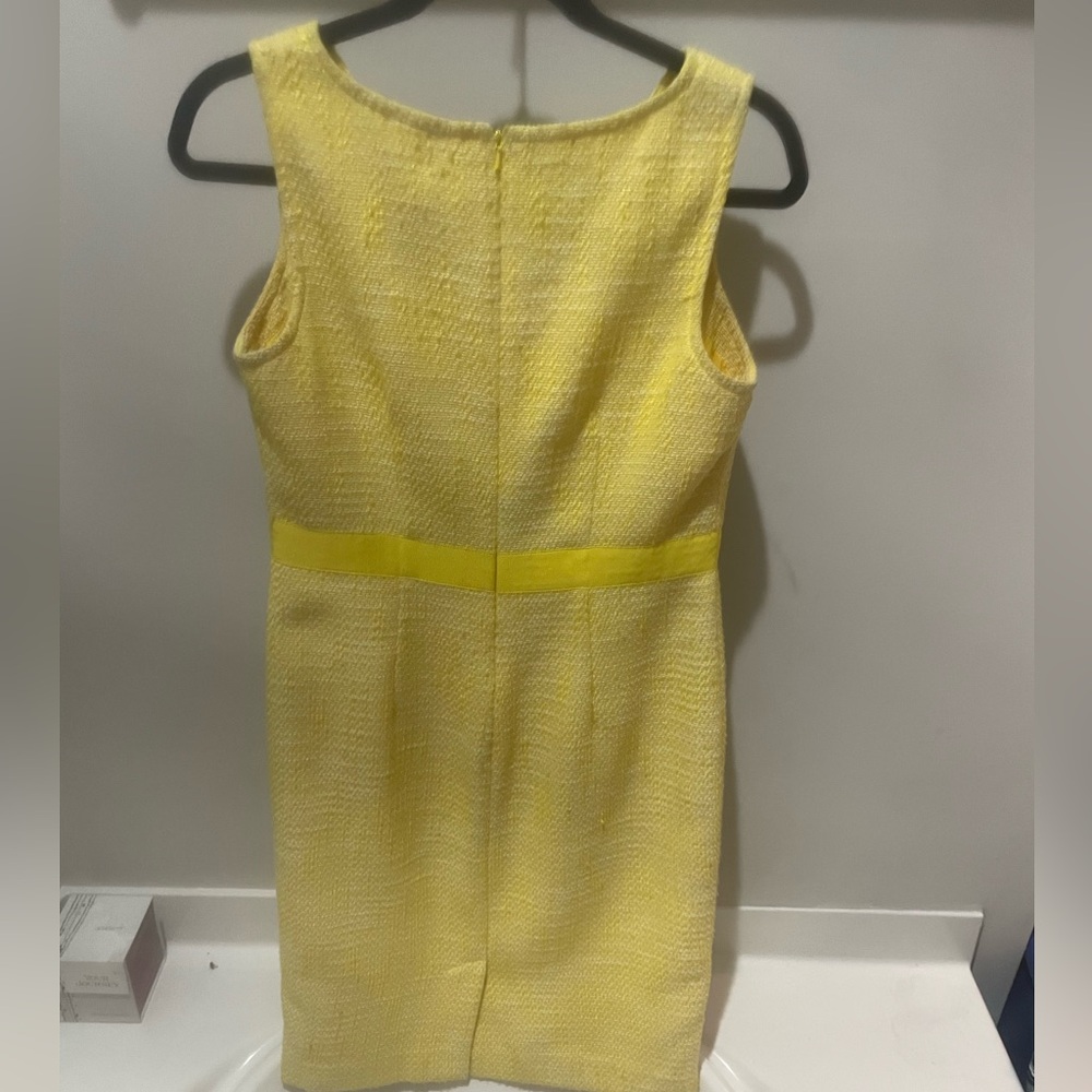 Talbots Yellow and White Tweed Dress